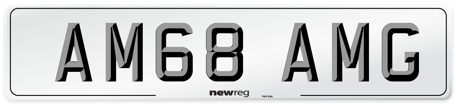 AM68 AMG Number Plate from New Reg